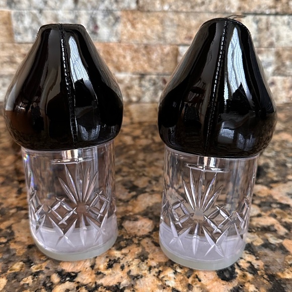 MIU MIU PRADA BLACK PATENT LEATHER CRYSTALS HEEL PUMPS - Picture 7 of 8